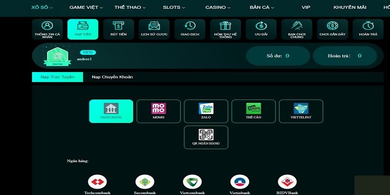 3 bước nạp tiền BWING đơn giản bằng TKNH